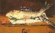 Edouard Manet Still-life, Salmon, Pike and Shrimps Sweden oil painting artist
